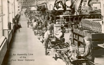 Ford Motor Company production line image